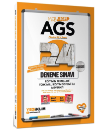 2025 MEB-AGS Eğitimin Temelleri, Türk Milli Eğitim Sistemi, Mevzuat 24 Deneme Çözümlü Yediiklim Yayınları