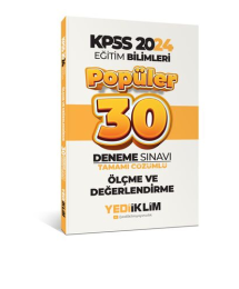 2024 Eğitim Bilimleri Ölçme Ve Değerlendirme Popüler Tamamı Çözümlü 30 Deneme
