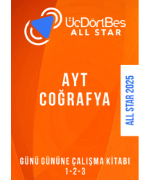 ALL STAR AYT COĞRAFYA Günü Gününe Çalışma Kitabı (1-2-3 Hepsi Bir Arada)