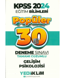 GELİŞİM PSİKOLOJİSİ POPÜLER 30 DENEME TAMAMI ÇÖZÜMLÜ