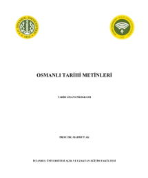 Osmanlı Tarihi Metinleri