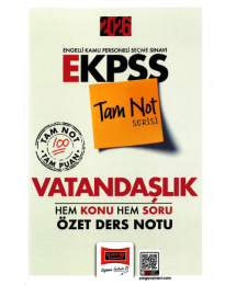 2026 E KPSS Tam Not Serisi Vatandaşlık Hem Konu Hem Soru Özet Ders Notu Yargı Yayınları