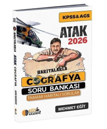 2026 MEB AGS KPSS Haritalarla Atak Coğrafya Soru Bankası Eğit Akademi