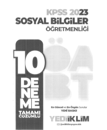 10 DENEME TAMAMI ÇÖZÜMLÜ