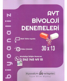 AYT Biyoloji 30 x 13 Denemeleri Biyoanaliz Yayınları