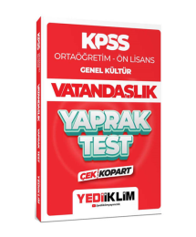 Ortaöğretim Ön Lisans Genel Kültür Vatandaşlık Çek Kopart Yaprak Test