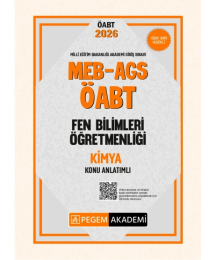 MEB AGS ÖABT Fen Bilimleri Öğretmenliği Konu Anlatımlı KİMYA Pegem Akademi
