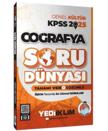 2025 KPSS Genel Kültür Coğrafya Tamamı Video Çözümlü Soru Dünyası Yediiklim Yayınları
