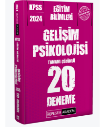 2024 KPSS Eğitim Bilimleri Gelişim Psikolojisi 20 Deneme