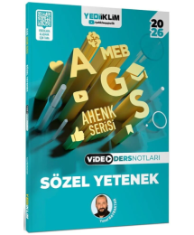 2026 MEB-AGS Sözel Yetenek Video Ders Notları Ahenk Serisi Yusuf Bayraktar Yediiklim Yayınları