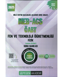 2025 MEB-AGS-ÖABT Fen ve Teknoloji Öğretmenliği Fizik Tamamı Çözümlü Soru Bankas Pegem Akademi Yayıncılık