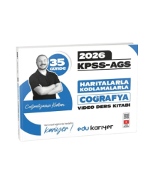Coğrafyanın Kodları 2026 KPSS-AGS 35 Günde Haritalarla Kodlamalarla Coğrafya Video Ders Kitabı Edu Kariyer