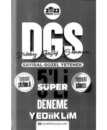 DGS SAYISAL SÖZEL YETENEK 5 Lİ SÜPER DENEME ÇÖZÜMLÜ