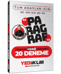 Tüm Adaylar İçin Paragraf Tamamı Video Çözümlü 20 Deneme Yediiklim Yayınları