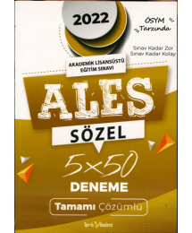 ALES SÖZEL 5x50 TAMAMI ÇÖZÜMLÜ DENEME