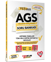 2025 MEB AGS Eğitimin Temelleri Türk Milli Eğitim Sistemi ile Mevzuatı Tamamı Çözümlü Soru Bankası Yediiklim Yayınları