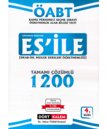 ES'İLE DKAB İHL MESLEK DERSLERİ ÖĞRETMENLİĞİ TAMAMI ÇÖZÜMLÜ 1200 SORU