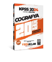 2024 KPSS Genel Kültür Coğrafya Tamamı Çözümlü 20 Deneme