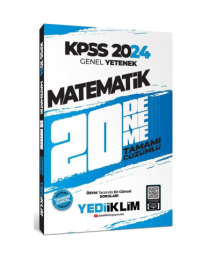 2024 KPSS Genel Yetenek Matematik Tamamı Çözümlü 20 Deneme