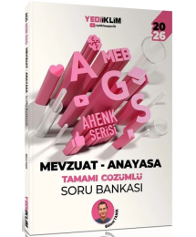 2026 MEB-AGS Mevzuat Anayasa Soru Bankası Çözümlü Ahenk Serisi Yediiklim Yayınları