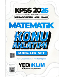 2026 KPSS Lise Ortaöğretim Ön Lisans Konu Anlatımlı Modüler MATEMATİK Yediiklim Yayınları