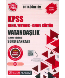 Ortaöğretim KPSS Vatandaşlık Tamamı Çözümlü Soru Bankası Pegem Akademi