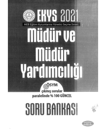 MÜDÜR VE MÜDÜR YARDIMCILIĞI SORU BANKASI