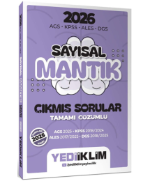 2026 AGS KPSS ALES DGS Sayısal Mantık Tamamı Çözümlü Çıkmış Sorular Yediiklim