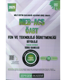 2025 MEB-AGS-ÖABT Fen ve Teknoloji Öğretmenliği Biyoloji Tamamı Çözümlü Soru Bankas Pegem Akademi Yayıncılık