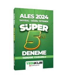 2024 ALES Sayısal - Sözel Tamamı Çözümlü Süper 5`li Deneme
