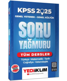 2025 KPSS Genel Yetenek Genel Kültür Tüm Dersler Soru Yağmuru Yediiklim Yayınları