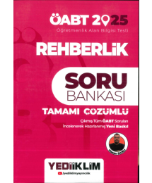 2025 ÖABT Rehberlik Tamamı Çözümlü Soru Bankası Yediiklim Yayınları