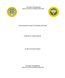 Uluslararası Ticaret ve Lojistik Yönetimi