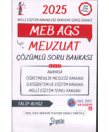 2025 MEB AGS Mevzuat Çözümlü Soru Bankası Yetki Kitap