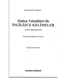 HAFIZA TEKNİKLERİ İLE İNGİLİZCE KELİMELER (3 CİLT TEK KİTAPTA)