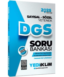 2025 DGS Prestij Serisi Sayısal-Sözel Yetenek Tamamı Çözümlü Soru Bankası Yediiklim Yayınları