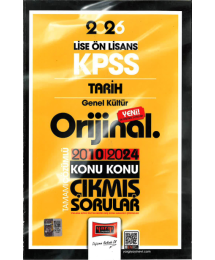 2026 KPSS Lise-Önlisans Tarih Orijinal 2010-2024 Konu Konu Çıkmış Sorular Yargı Yayınları