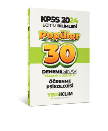 2024 Eğitim Bilimleri Öğrenme Psikolojisi Popüler Tamamı Çözümlü 30 Deneme