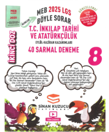 Sinan Kuzucu Yayınları 8. Sınıf İlk Doz T.C. İnkılap Tarihi ve Atatürkçülük 40 Sarmal Deneme