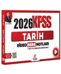 2026 KPSS Tarih Video Ders Notları Fatih Gündüz Tekrar Akademi Yayınları