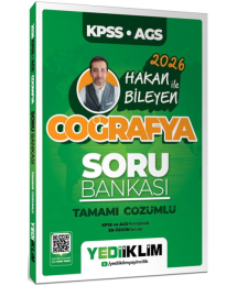 2026 KPSS AGS Coğrafya Tamamı Çözümlü Soru Bankası-Hakan Bileyen Yediiklim Yayınları