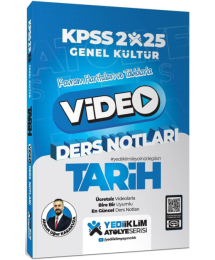 2025 KPSS Genel Kültür Atölye Tarih Video Ders Notları Yediiklim Yayınları