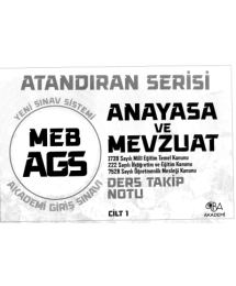 2025 MEB AGS Anayasa ve Mevzuat Ders Takip Notu CBA Akademi