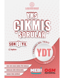 YKS Çıkmış Sorular YDT Son 8 Yıl (2018-205) MEB OGM