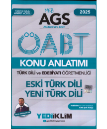 2025 MEB AGS ÖABT Türk Dili ve Edebiyatı Öğretmenliği Eski Türk Dili Yeni Türk Dili Konu Anlatımı Yediiklim Yayınları