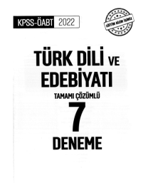 TÜRK DİLİ VE EDEBİYATI TAMAMI ÇÖZÜMLÜ 7 DENEME