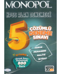 2024 KPSS A Grubu Tamamı Çözümlü Fasikül 5 Deneme Sınavı Monopol Yayınları