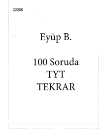 Eyüp B. 100 SORUDA TYT MATEMATİK TEKRARI