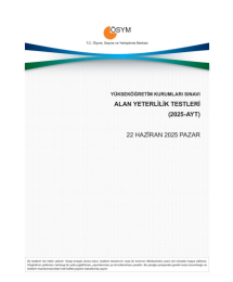 2025 AYT Çıkmış Sınav Soruları
