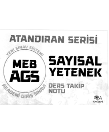 2025 MEB AGS Sayısal Yetenek Ders Takip Notu CBA Akademi